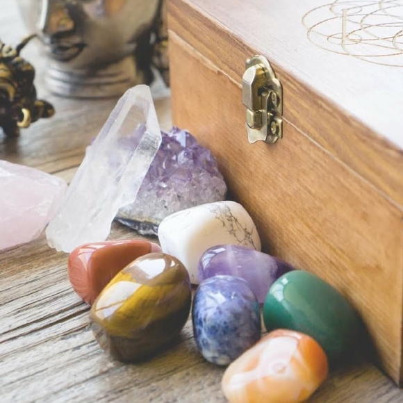HOST PICK 💜 Healing Crystal Stones in Wooden Box - Picture 3 of 6